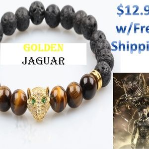 Golden Jaguar Onyx Bracelets